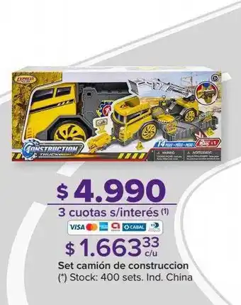 Carrefour Set camión de construccion oferta