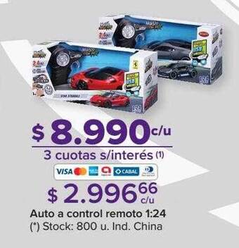 Carrefour Auto a control remoto 1:24 oferta