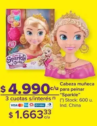Carrefour Cabeza muñeca para peinar oferta