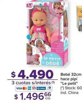 Carrefour Bebé 32cm hace pipí oferta