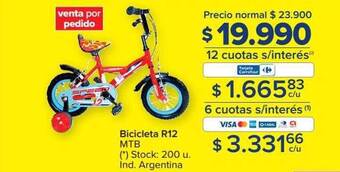 Carrefour Bicicleta r12 mtb oferta
