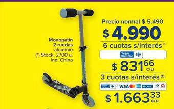 Carrefour Monopatín 2 ruedas oferta