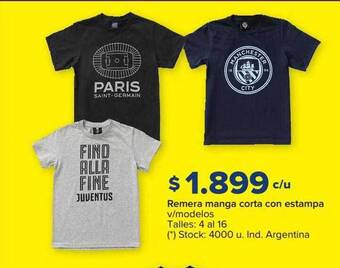 Carrefour Remera manga corta con estampa oferta