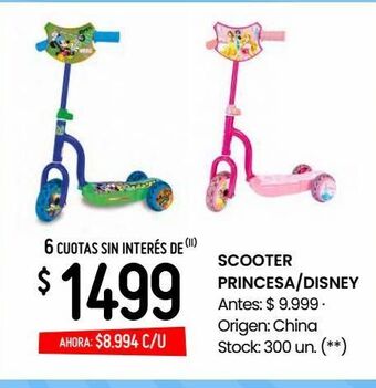 Changomas Scooter princesa/disney oferta