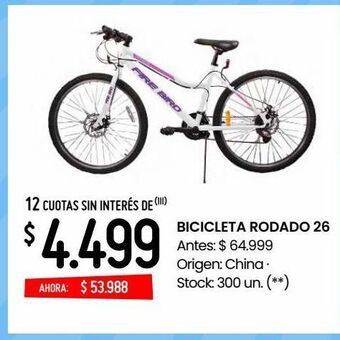 Changomas Bicicleta rodado 26 oferta