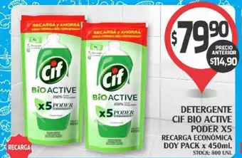 Supermercados Malambo Detergente Cif Bio Active Poder X5 Recarga Económica Doy Pack oferta