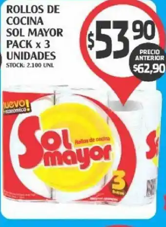 Supermercados Malambo Rollos De Cocina Sol Mayor Pack x 3 unidades oferta