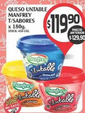 Supermercados Malambo Queso Untable Manfrey T-Sabores x 180g oferta