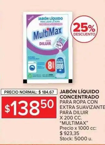 Carrefour Market Jabón liquido concentrado multimax 25% descuento oferta