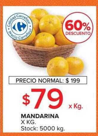 Carrefour Market Mandarina x kg 60% descuento oferta