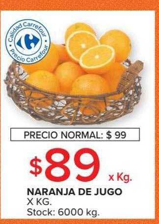 Carrefour Market Naranja de jugo x kg oferta