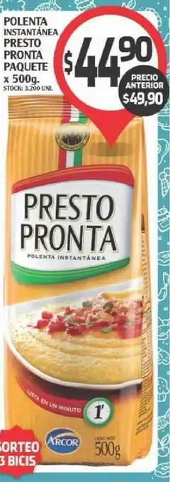 Supermercados Malambo Polenta Instantánea Presto Pronta Paquete x 500g oferta