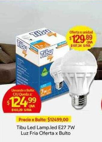 Medamax Tibu led lamp. led e27 7w luz fria oferta x bulto oferta
