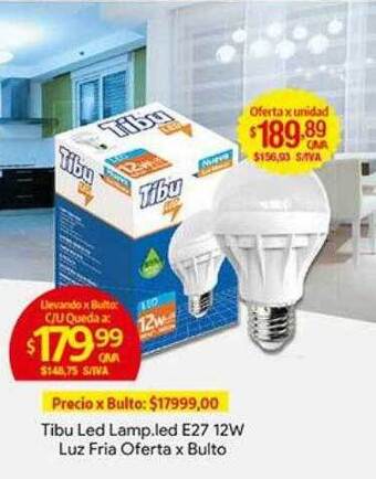 Medamax Tibu led lamp. led e27 12w luz fria oferta x bulto oferta