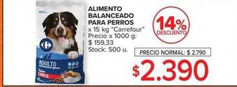 Carrefour Alimento balanceado para perros oferta