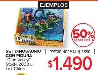 Carrefour Set dinosaurio con figura oferta