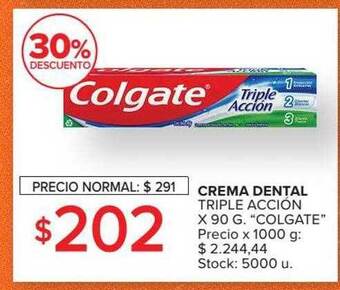 Carrefour Crema dental triple acción oferta