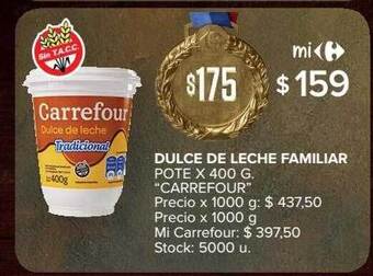Carrefour Dulce de leche familiar oferta