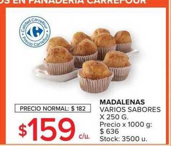 Carrefour Madalenas varios sabores oferta