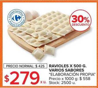 Carrefour Ravioles varios sabores oferta