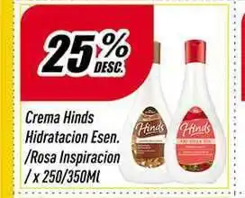 Supermercados Comodin Crema Hinds Hidratacion Esen.-Rosa Inspiracion x 250ml/350ml oferta