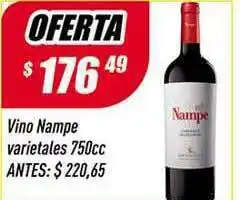 Supermercados Comodin Vino Nampe 750cc oferta