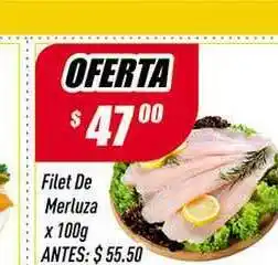 Supermercados Comodin Filet De Merluza x 100g oferta