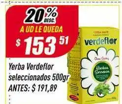 Supermercados Comodin Yerba Verdeflor Seleccionados 500gr oferta