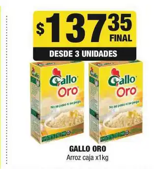 Maxi Ofertas Gallo Oro Arroz Caja x 1kg oferta