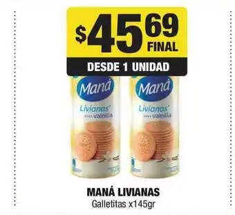 Maxi Ofertas Maná Livianas Galletitas x 145gr oferta