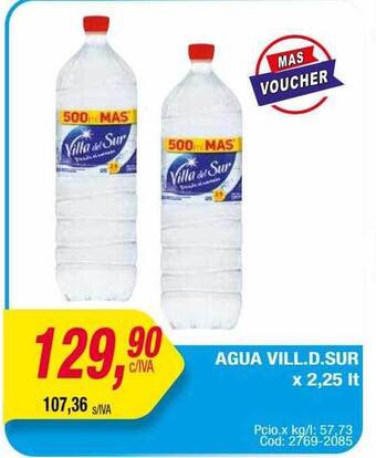 Maxiconsumo Agua vill d sur oferta