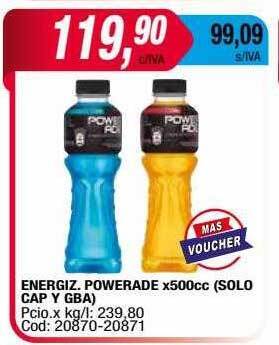 Maxiconsumo Energiz powerade oferta