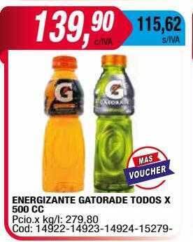 Maxiconsumo Energizante gatorade todos oferta