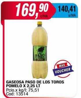 Maxiconsumo Gaseosa paso de los toros pomelo oferta