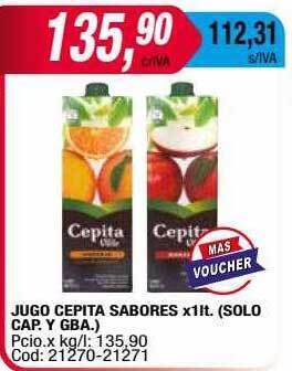 Maxiconsumo Jugo cepita sabores oferta