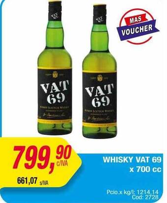 Maxiconsumo Whisky vat 69 oferta