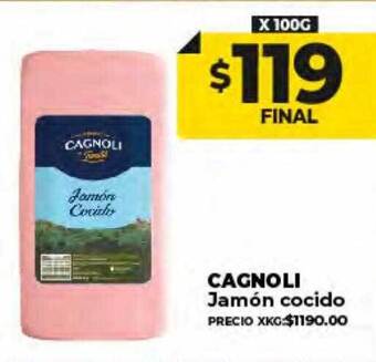 Supermayorista Vital Cagnoli jamón cocido oferta
