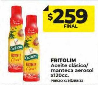 Supermayorista Vital Fritolim aceite clasico manteca aerosol oferta