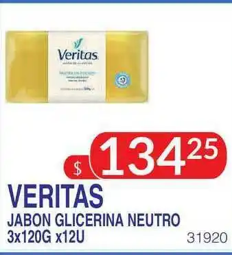 Masivos Veritas Jabon Glicerina Neutro 3x120gx12u oferta