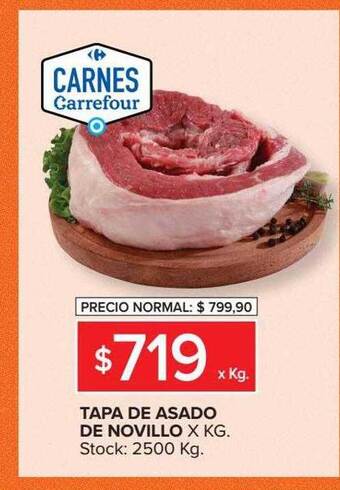 Carrefour Market Tapa de asado de novillo x kg oferta