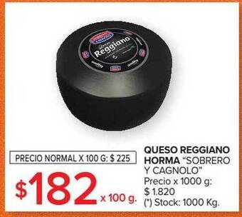 Carrefour Market Queso reggiano horma sobrero y cagnolo oferta