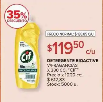 Carrefour Market Detergente bioactive v fragancias cif 35% descuento oferta