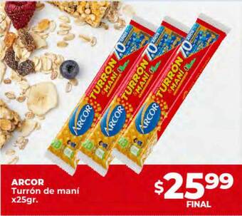 Supermayorista Vital Arcor turrón de mani oferta