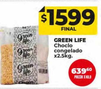 Supermayorista Vital Green life choclo congelado oferta