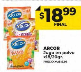 Supermayorista Vital Arcor jugo en polvo oferta