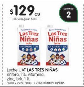 Jumbo Leche las tres niñas oferta