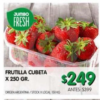 Jumbo Frutilla cubeta x 250 gr oferta