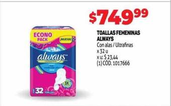 Makro Toallas femeninas always oferta