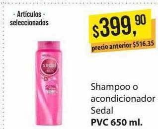 Supermercados Damesco Shampoo o acondicionador sedal oferta