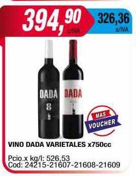 Maxiconsumo Vino dada varietales oferta
